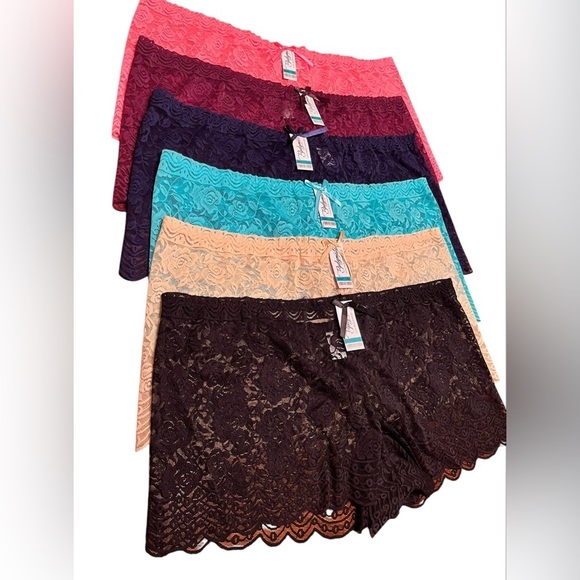 Bodymate Assorted Bundle of 6 Stretch Lace Boyshort Panties Size 3XL - Picture 4 of 8